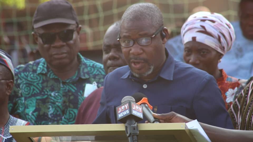 • Mr Divine Fenuku (inset) addressing chiefs and elders at the festival