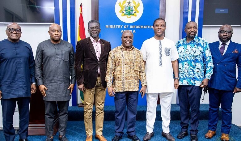 • Mr Joseph Cudjoe (middle) with other dignitaries after the meeting