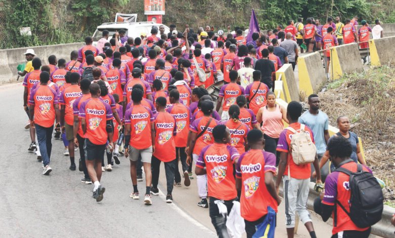 • The participants at the walk