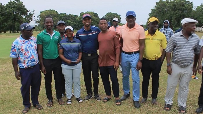 • Vincent Torgah (fourth left) and Jessica Tei (third left) with other winners after the presentation ceremony