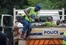 • Police accompany a group of 46 social and human rights activists, appearing in court in Harare