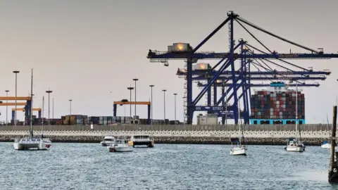 • Namibia's port of Walvis Bay is an important stop on global shipping routes