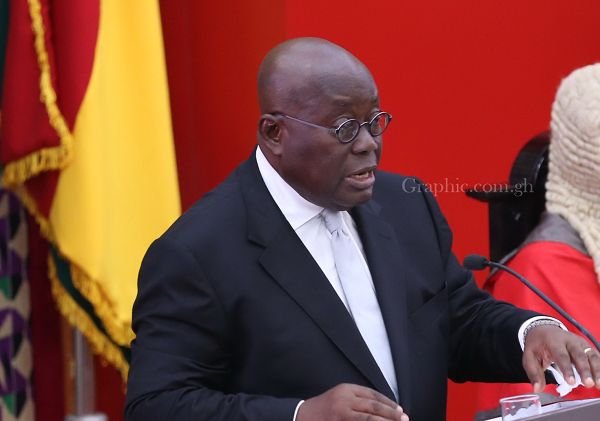 • President Akufo-Addo (inset) addressing the GBA in Kumasi