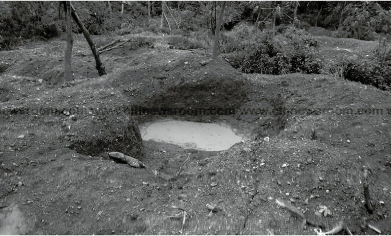 • An abandoned mining pit