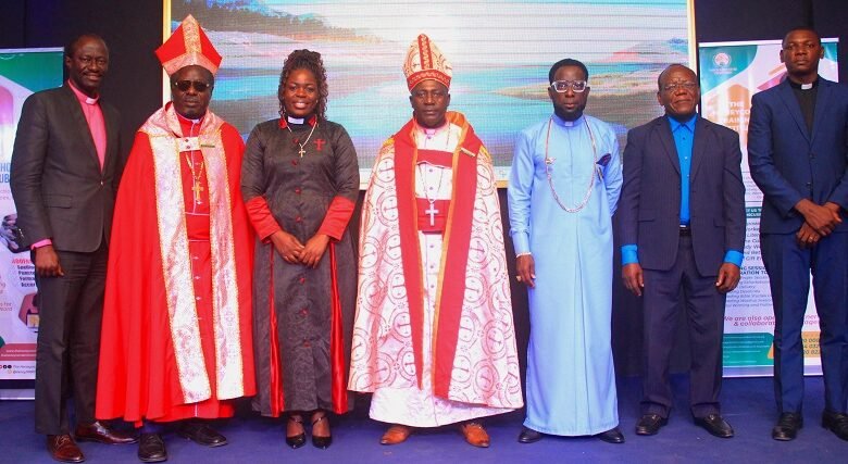 • Rev. Dansu (third from left) with other officiating ministers after the event