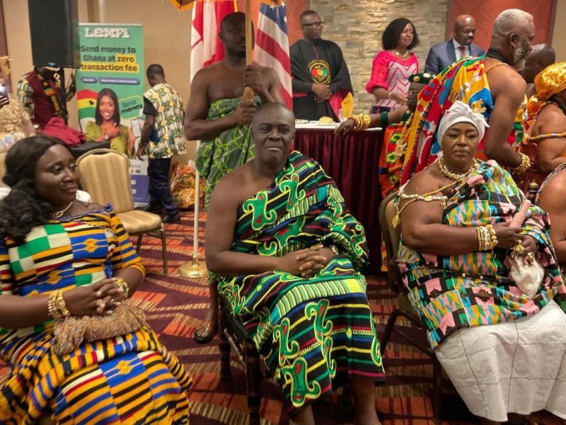 • Domaahene (middle) with other dignitaries