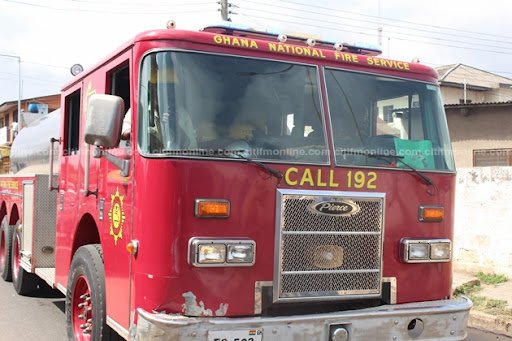 Fire tender catches fire while dousing fire