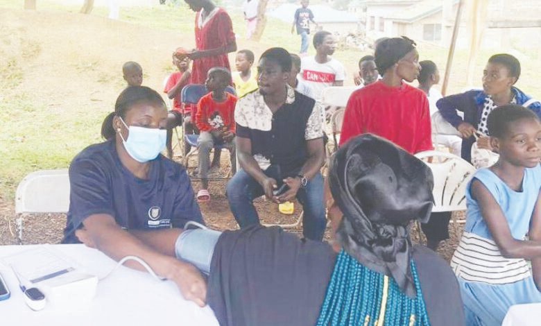 Some community members at the screening exercise