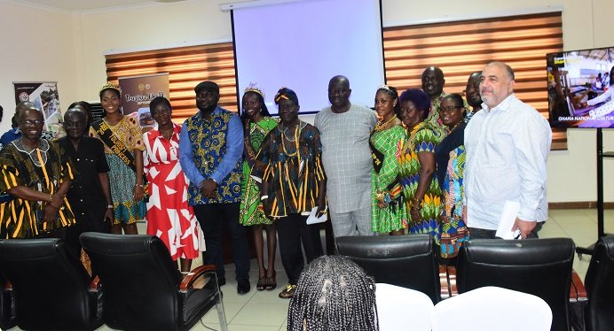 • Participants after the launch Photo: Seth Osabukle