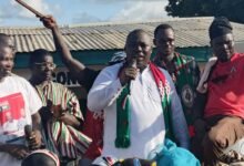 • Mr Daniel Dung Mahama speaking after filing