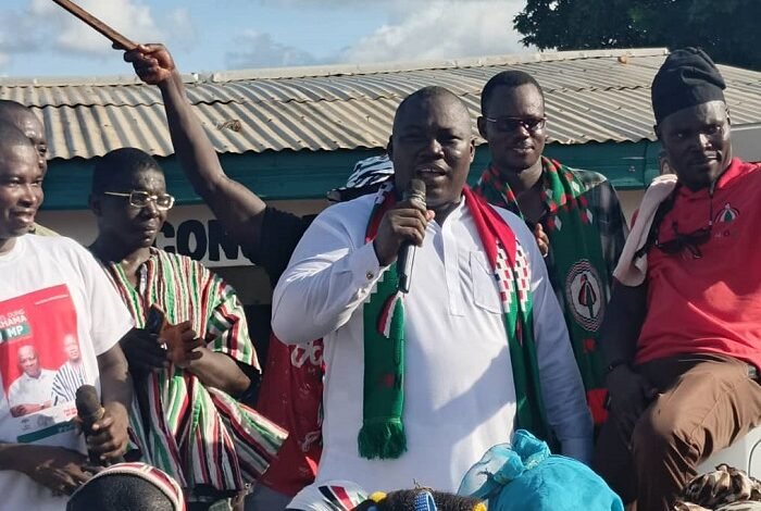 • Mr Daniel Dung Mahama speaking after filing