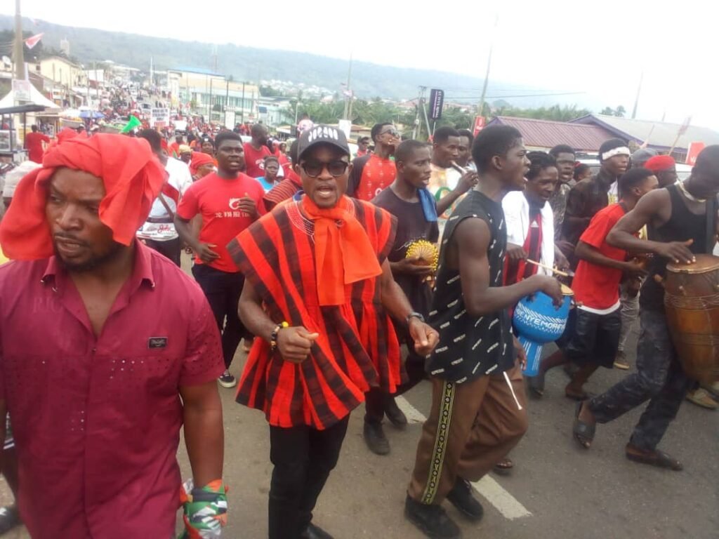 NDC supporters in Ho on demonstration