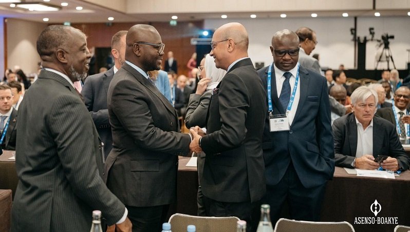 • Mr Asenso-Boakye (second from left) interacting with some of the dignitaries in the programme