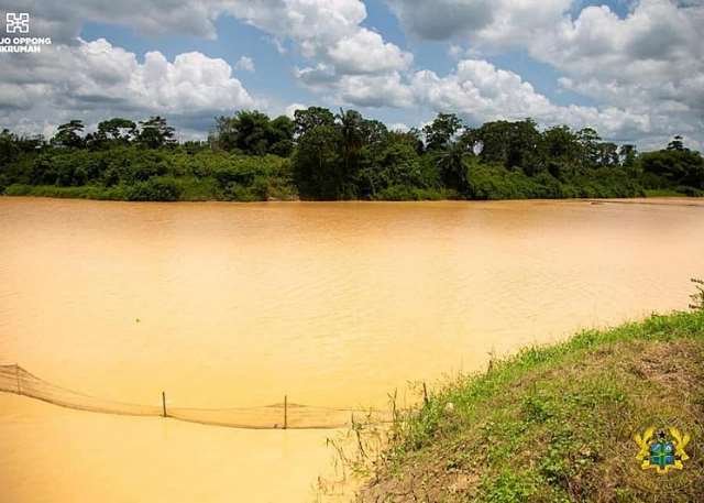 • The River Pra has been polluted as a result of galamsey activities