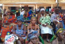 • Togbi Amey Zegu addressing the durbar