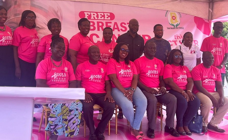 • Dr Efua Commeh (left) with other participants after the programme