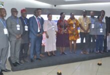 • Mrs Ursula Owusu-Ekuful (middle) with other dignitaries Photo: Victor A. Buxton