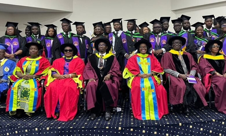 • Dignitaries with the graduands at the congregation