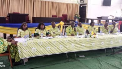 • Mr Tetteh (middle) with other board members during the programme