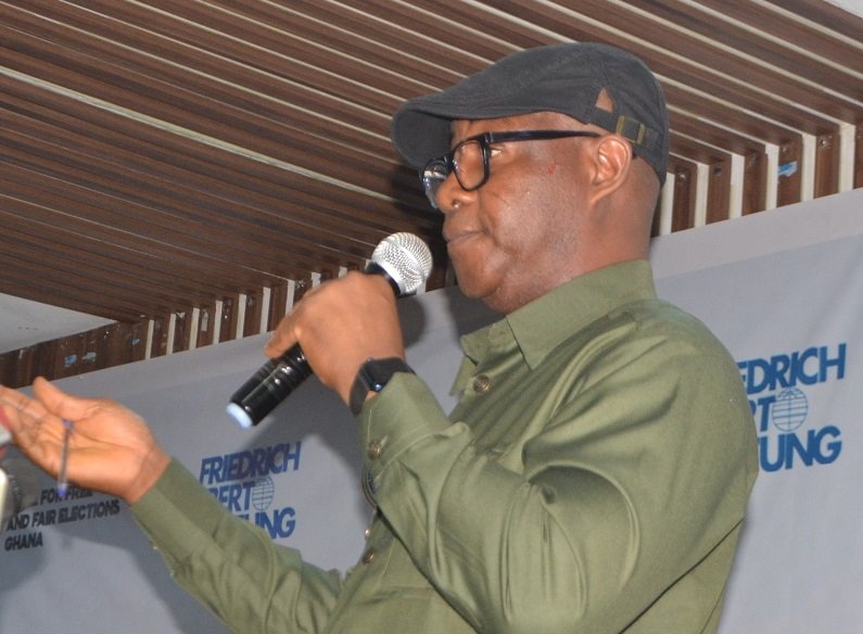 • Mr Adam Bonaa (inset) speaking at the programme Photo: Victor A. Buxton