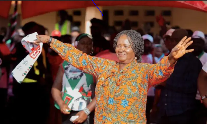 • Professor Naana Jane Opoku-Agyemang during her tour of the Eastern Region