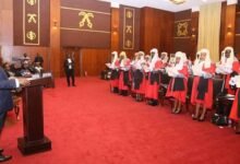 President Akufo-Addo swearing in the judges