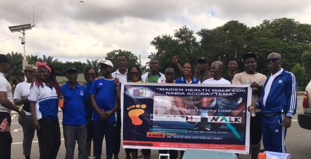 Nabia after the health walk