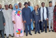 • Dr Goodluck Jonathan (middle), right is Ellen Johnson Sirleaf in a group photograph with some dignitaries