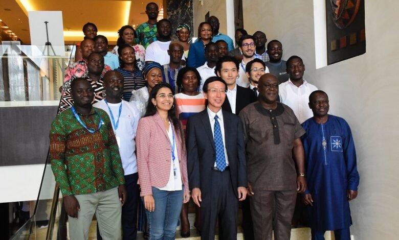 • Mochizuki Hisanobu (middle) with other dignitaries after the conference Photo: Seth Osabukle