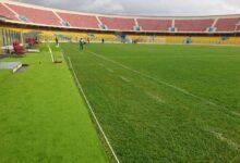 • The new look of the Accra Sports Stadium pitch