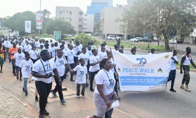 • Participants during the walk. Photo Stephanie Birikorang