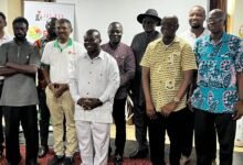 • Dr Osei (middle) and some stakeholders after the event