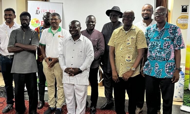 • Dr Osei (middle) and some stakeholders after the event