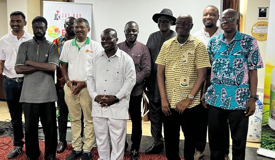 • Dr Osei (middle) and some stakeholders after the event