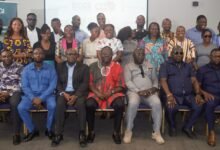 • Mr Sebastian Tiah (third from left) with other stakeholders after the programme Photo: Stephanie Birikorang