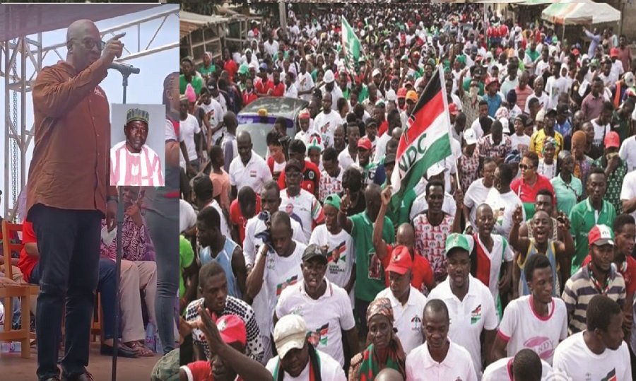 • Former President, John Dramani Mahama, speaking at a rally at Savelugu