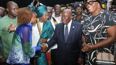 • President Akufo-Addo exchanging pleasantries with some members of the diaspora after having been sworn in as Ghanaian citizens