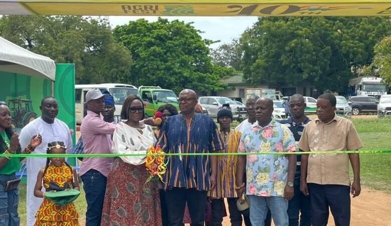 Mr Siameh with Ms Kpakpah opening the fair