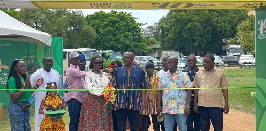 Mr Siameh with Ms Kpakpah opening the fair