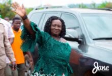 • Prof. Naana Jane Opoku-Agyemang after her 3-day campaign tour of the Volta Region