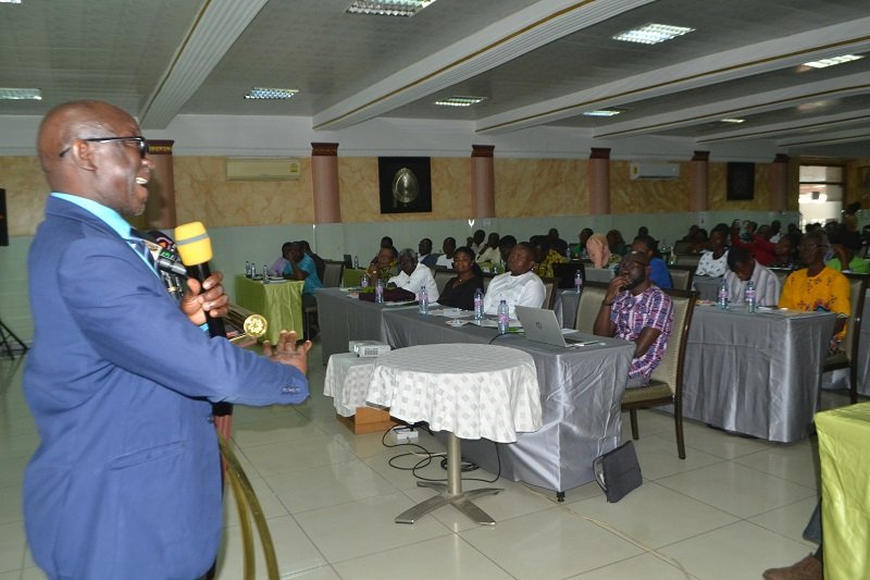 • Dr. Alex Kombat speaking at the programme Photo: Victor A. Buxton