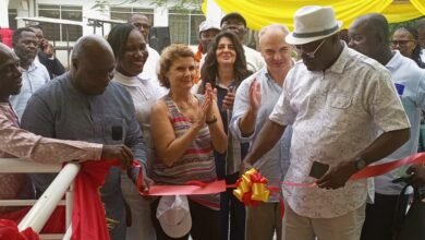 • Mr Issah cuts the tape to inaugurate the ARHCC Centre at Diabenekrom