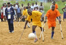 UNMIL Photo/Christopher Herwig, September 21, 2008, Monrovia, Liberia - Peace Day Celebrations in Monrovia, Liberia included a football match between Liberias top amputee football players.
