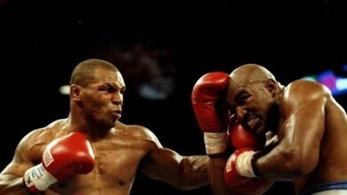 • Flashback: Mike Tyson (left) vs Evander Holyfield in 1997