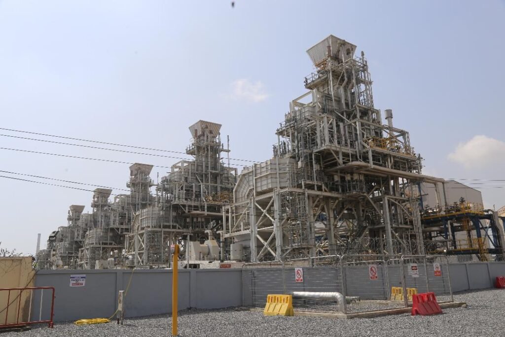 Front view of the Early Power Plant at Kpone near Tema.