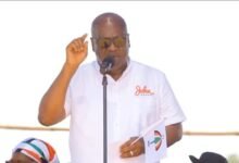 • Mr John Mahama addressing a mini rally