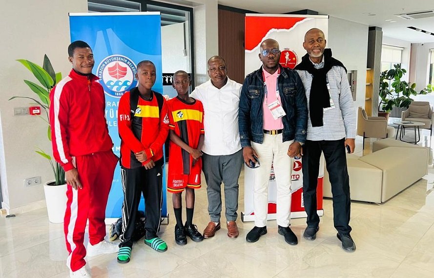 Members of the youth team and executive members of Ghana Skating