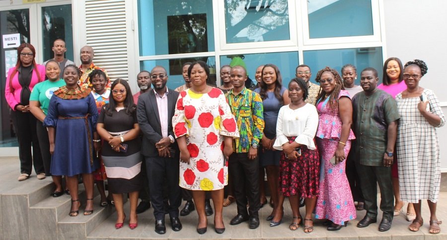 • Ms Abena Afriyie Appiah (middle) with the participants after the workshop in Accra. Photo: Ebo Gorman