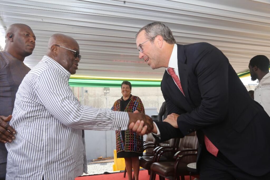 President Akufo-Addo (left), interacting with Brain Herlihy, Chief Executive Officer, Endeavor Energy  