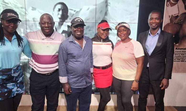 • Some PGA Executives with some female golfers